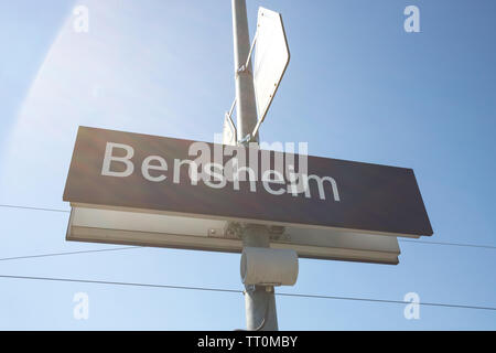 Bensheim Hessen Deutschland Stadt Zeichen Stockfoto