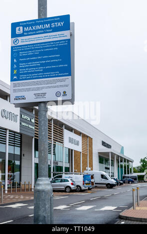 Ein Blick auf das Gateway Einkaufszentrum, die in Banbury, Oxfordshire, England, Großbritannien Stockfoto