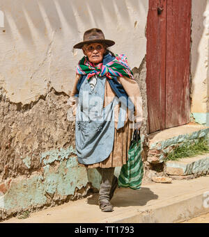 Szenen aus dem Sonntag Markt in Tarabuco, Bolivien Stockfoto