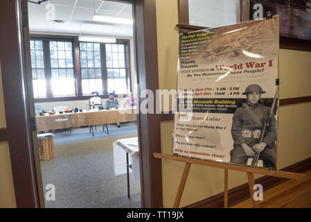 Pioneer Tage kleine Stadt jährliche Feier in North Central Florida. High Springs Historical Society Erinnerung an WW1. Stockfoto