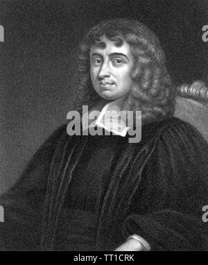 ISAAC BARROW (1630-1677), englischer Theologe und die mit der Entwicklung der Infinitesimalrechnung Stockfoto