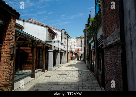 Taipei, Taiwan, 27. April 2017. Bopiliao historischen Block während der Tageszeit. Die Geschichte der Straße stammt aus der Qing-Dynastie. Stockfoto