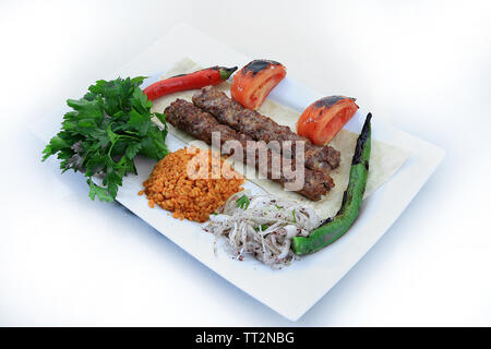 Adana Shish Kebab türkisches traditionelles Essen Stockfoto