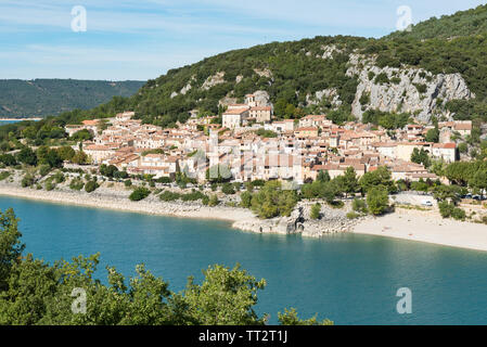 Französische Dorf Bauduen, Lac de Sainte Croix, Le Verdon, Frankreich Stockfoto