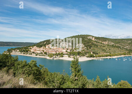 Französische Dorf Bauduen, Lac de Sainte Croix, Le Verdon, Frankreich Stockfoto