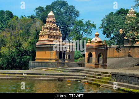 Shiva Tempel, in der Nähe von Menavali Ghat, Maharashtra, Indien Stockfoto