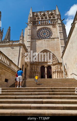 Puerta del Sarmental, Catedral de Burgos, Burgos, Castilla y León, Spanien Stockfoto