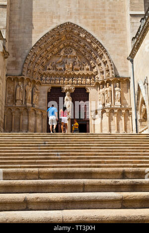 Puerta del Sarmental, Catedral de Burgos, Burgos, Castilla y León, Spanien Stockfoto