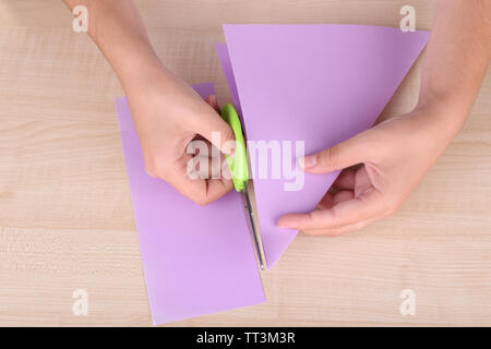 Hände, origami Abbildung, in der Nähe Stockfoto