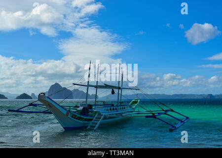 El Nido, Philippinen, 25., Februar, 2016. Blick auf El Nido. Es ist ein 1. Klasse Gemeinde in der Provinz Palawan, Philippinen. Stockfoto