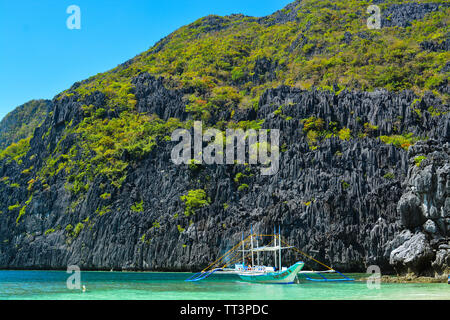 El Nido, Philippinen, 25., Februar, 2016. Blick auf El Nido. Es ist ein 1. Klasse Gemeinde in der Provinz Palawan, Philippinen. CNNGo hat Ich Stockfoto