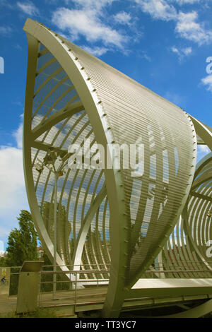 Spanien, Madrid, Arganzuela Brücke, Dominique Perrault Architekt, Stockfoto