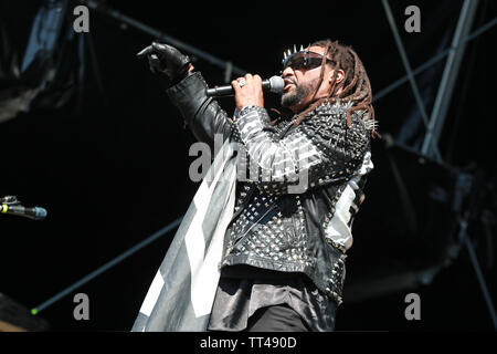 Florenz, 13. Juni, Skindred führt Live@Firenze Felsen, Ippodromo del Visarno, Firenze. Copyright Davide Merli | Alamy Stockfoto