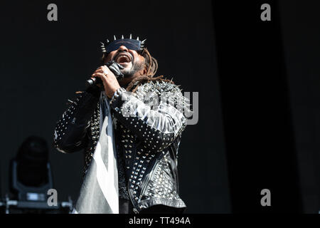 Florenz, 13. Juni, Skindred führt Live@Firenze Felsen, Ippodromo del Visarno, Firenze. Copyright Davide Merli | Alamy Stockfoto