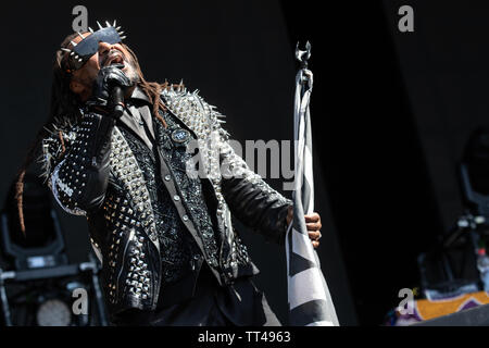 Florenz, 13. Juni, Skindred führt Live@Firenze Felsen, Ippodromo del Visarno, Firenze. Copyright Davide Merli | Alamy Stockfoto