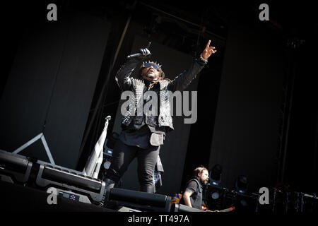 Florenz, 13. Juni, Skindred führt Live@Firenze Felsen, Ippodromo del Visarno, Firenze. Copyright Davide Merli | Alamy Stockfoto