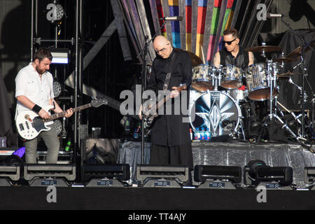 Florenz, 13. Juni. Die Smashing Pumpkins führt Live@Firenze Felsen 2019, Ippodromo del Visarno, Firenze. Copyright Davide Merli | Alamy Stockfoto