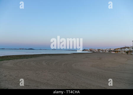 Landschaft der Strand am Mar Menor in La Manga del Mar Menor, Murcia, Spanien Stockfoto