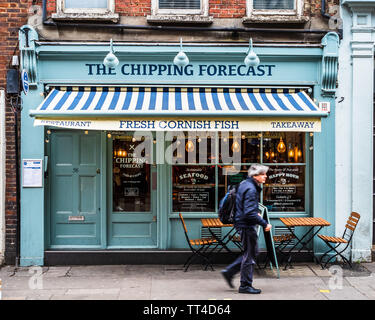 Luxushotels in der Nähe von Chipping Prognose Fisch und Chip Shop in Soho in London - die Splitterung Prognose Restaurant griechische Straße Soho London Stockfoto