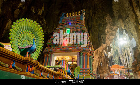 Batu Höhlen - Hindutempel in Kuala Lumpur, Malaysia Stockfoto
