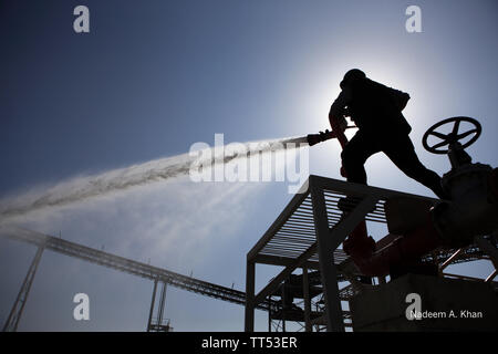 Zur Brandbekämpfung Stockfoto