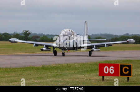 British Aircraft Corporation 167 Strikemaster in Duxford Flugplatz, Cambridgeshire Rollens Stockfoto