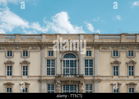 Berlin, Deutschland - Juni 2019: rekonstruierten historischen Fassade der das Berliner Stadtschloss (Berliner Stadtschloss alias Berliner Schloss in Deutscher Sprache), t Stockfoto