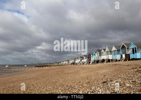 Stürmischen Tag im Thorpe Bay, in der Nähe von Southend-on-Sea, Essex, England Stockfoto