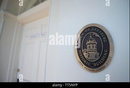 UNITED STATES - April 1, 2016: Die Thomas Balch Bibliothek in Leesburg, Virginia ist eine Geschichte und Genealogie Bibliothek. Das historische Land mark Will expan Stockfoto