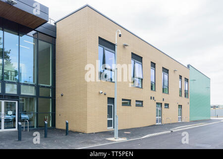 Die neu abgeschlossenen Tonyrefail Community School, Mai 2019 Stockfoto