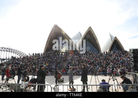 Sydney, Australien. 14. Juni 2019. State Memorial Service am Sydney Opera House für den Herrn Abgeordneten Robert James Lee Hawke AC. Vom 9. Dezember 1929 bis 16. Mai 2019. Credit: Richard Milnes/Alamy leben Nachrichten Stockfoto