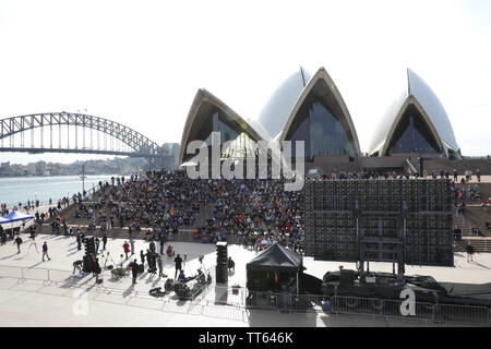 Sydney, Australien. 14. Juni 2019. State Memorial Service am Sydney Opera House für den Herrn Abgeordneten Robert James Lee Hawke AC. Vom 9. Dezember 1929 bis 16. Mai 2019. Credit: Richard Milnes/Alamy leben Nachrichten Stockfoto