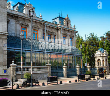 Punta Arenas Rathaus auf der Plaza de Armas Munoz Gamero, Punta Arenas, Magallanes Provinz Patagonien, Chile, Südamerika Stockfoto