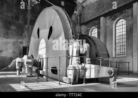 ESSEN, Deutschland - 7 April, 2019: Detail Bild der Zeche Zollverein, industrielle Erbe in Deutschland am 7. April 2019 in Essen. Stockfoto