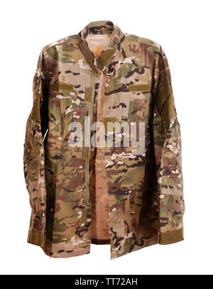 Uniformen khaki isoliert auf weißem Stockfoto