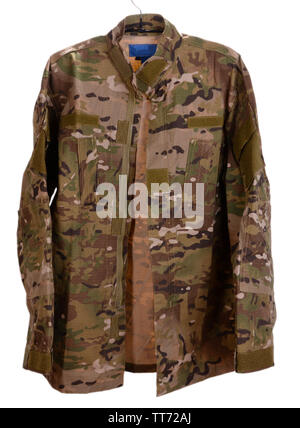 Uniformen khaki isoliert auf weißem Stockfoto
