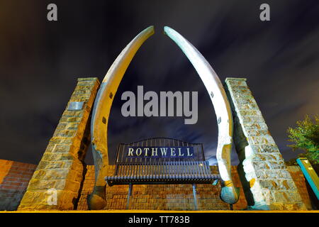 Walknochen Arch auf Holz in Rothwell Lane, Leeds Stockfoto