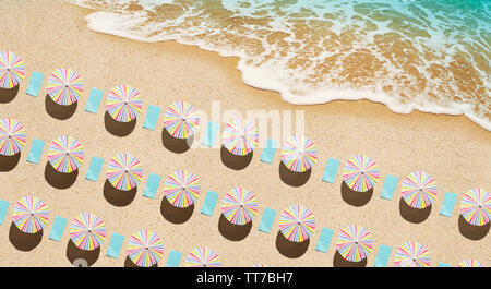 Luftaufnahme von Sand Strand Stockfoto
