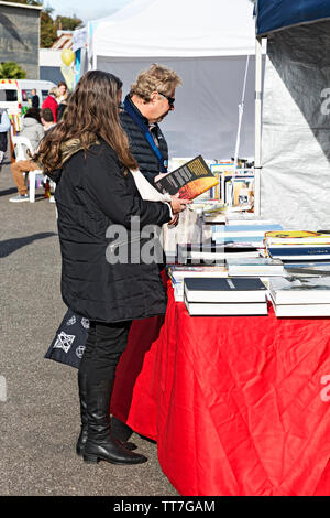 Clunes Booktown Festival in den 1850er Gold mining Stadt Clunes in Victoria, Australien. Stockfoto