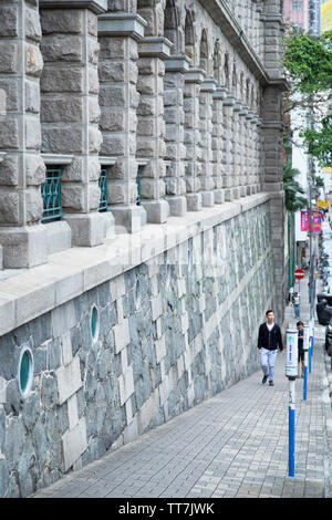 Fassade der Alten psychiatrischen Klinik, Sai Ying Pun, Hong Kong Island, Hong Kong Stockfoto