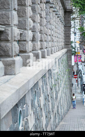 Fassade der Alten psychiatrischen Klinik, Sai Ying Pun, Hong Kong Island, Hong Kong Stockfoto