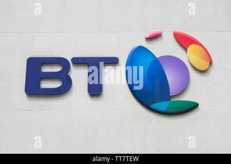 BT verbunden World Logos und Branding Stockfoto