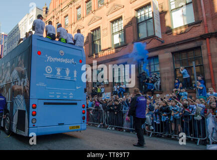 Manchester City Homecoming 2019 Stockfoto