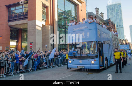 Manchester City Homecoming 2019 Stockfoto