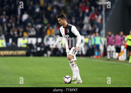 Turin, Italien, 19. Mai 2019. Italienische Serie A Juventus FC vs Atalanta Bergamasca Calcio. Cristiano Ronaldo von Juventus Turin. Stockfoto