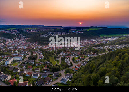 Luftbild Stadt Stockfoto