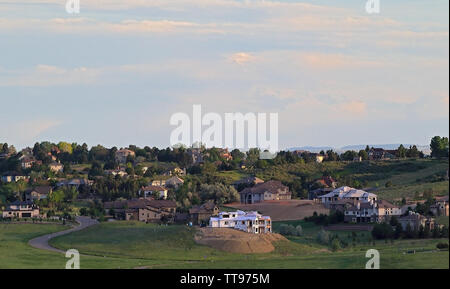 Colorado Leben. Centennial, Colorado - Denver Metro Area Residential Panorama Stockfoto