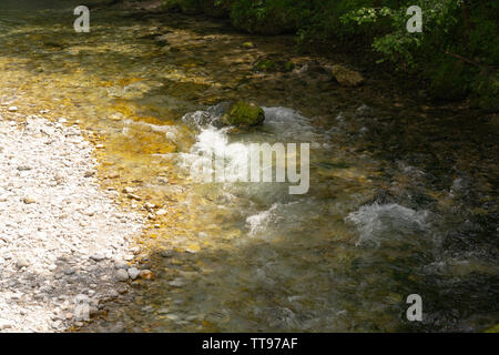 Der krumme Steyrling River, einem Nebenfluss des Steyr Fluss, in den Steyrschlucht, einem beliebten Trekking Gebiet in Oberösterreich Stockfoto