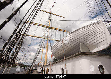 Das wichtigste Exponat, das Tall Ship.at Riverside Museum Stockfoto