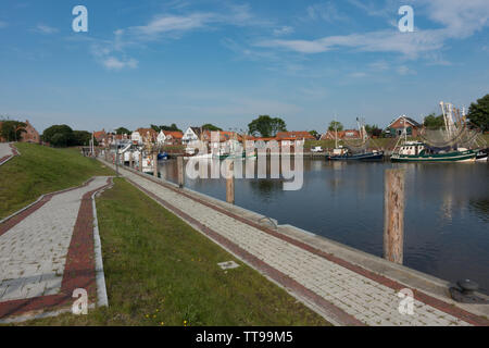 Hafen von Greetsiel. Ostfriesland, Niedersachsen, Deutschland Stockfoto